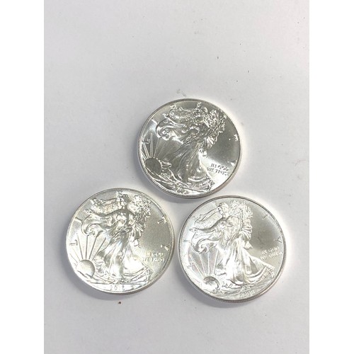 406 - 3 Silver proof coins  please see images for details