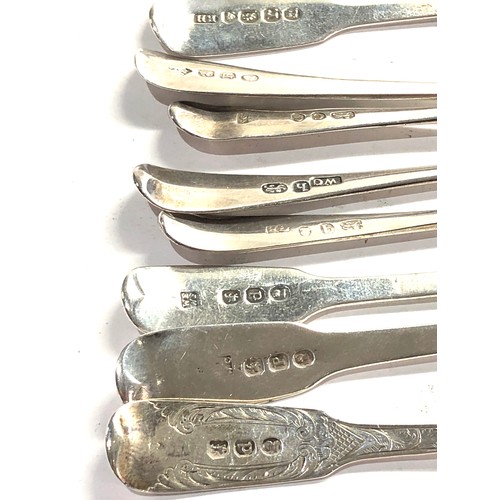 6 - Antique silver tea spoons 133g