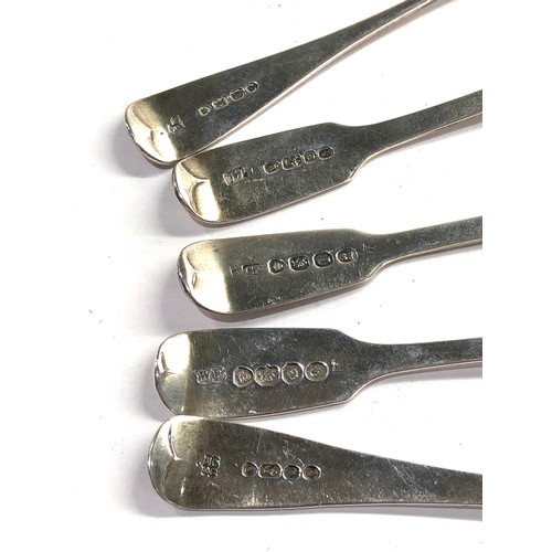 4 - 6 Antique silver mustard spoons