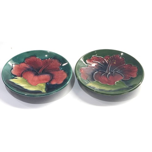 353 - 2 small moorcroft  dishes each measure approx 11.8cm dia in good condition