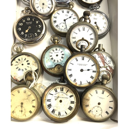 261 - Box of pocket watches spares and parts