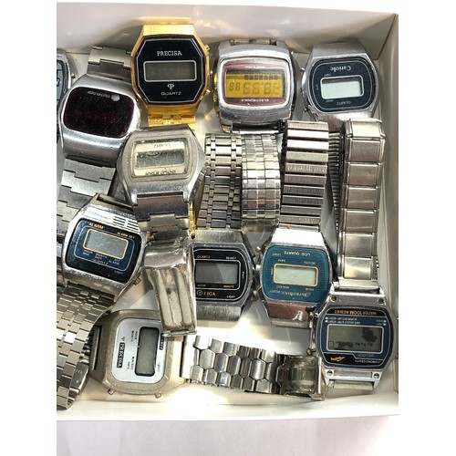 262 - Box of vintage digital wristwatches spares and parts or repair