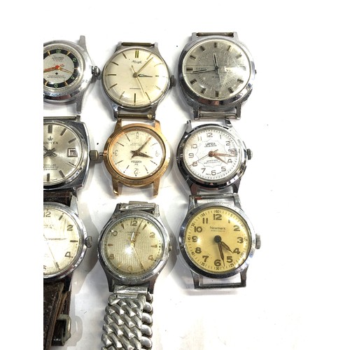 216 - Selection of vintage mechanical gents wristwatches   spares or repairs