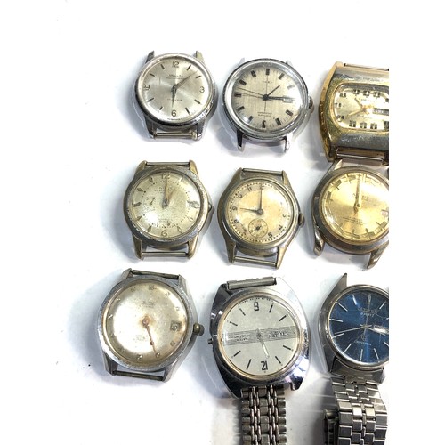 217 - Selection of vintage mechanical gents wristwatches   spares or repairs