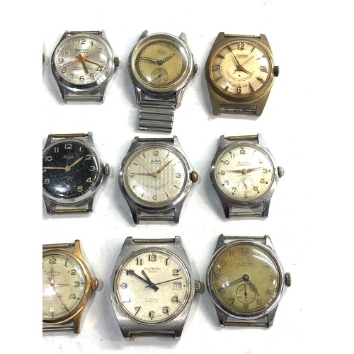 218 - Selection of vintage mechanical gents wristwatches   spares or repairs