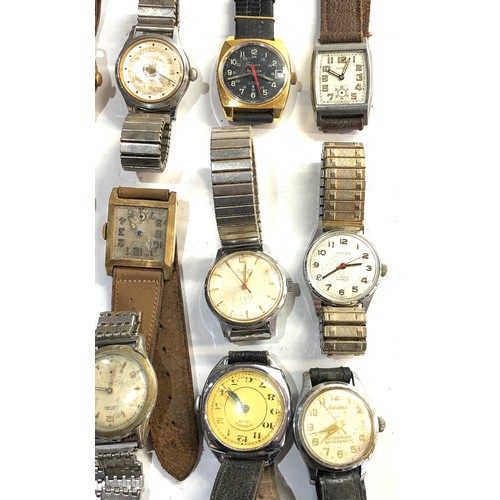 220 - Selection of vintage mechanical gents wristwatches   spares or repairs