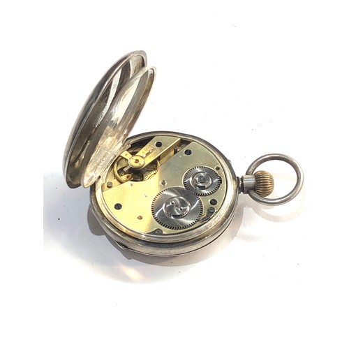 271 - Antique silver pocket watch Kendal & Dent London winds and ticks but no warranty given