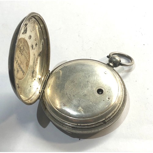 275 - Antique silver waltham mass full hunter pocket watch winds and ticks missing glass but no warranty g... 