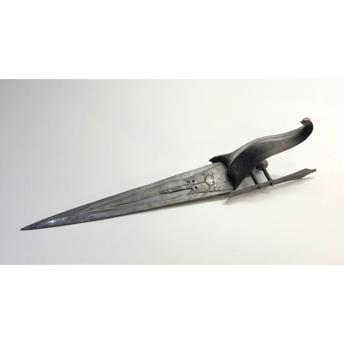 325 - Early Indian steel hooded Katar dagger