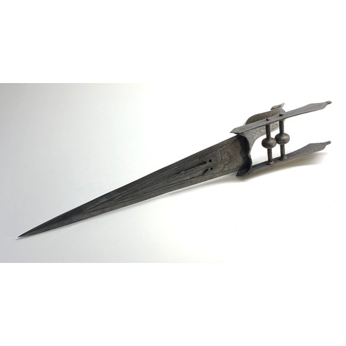 325 - Early Indian steel hooded Katar dagger