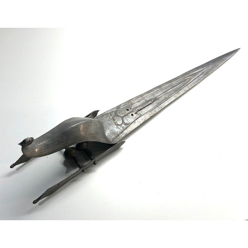 325 - Early Indian steel hooded Katar dagger