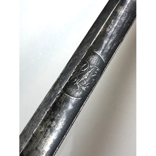 351 - Early European sword with silver grip