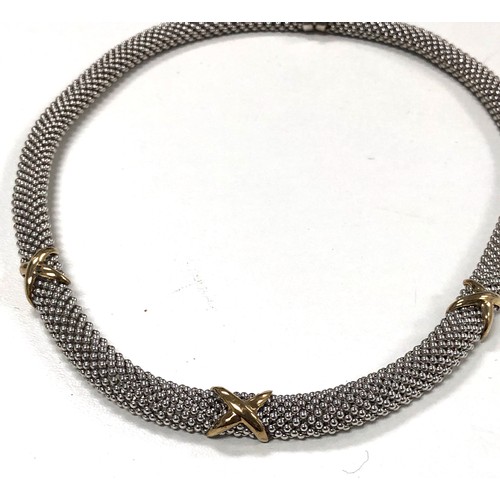 151 - Silver and gold necklace