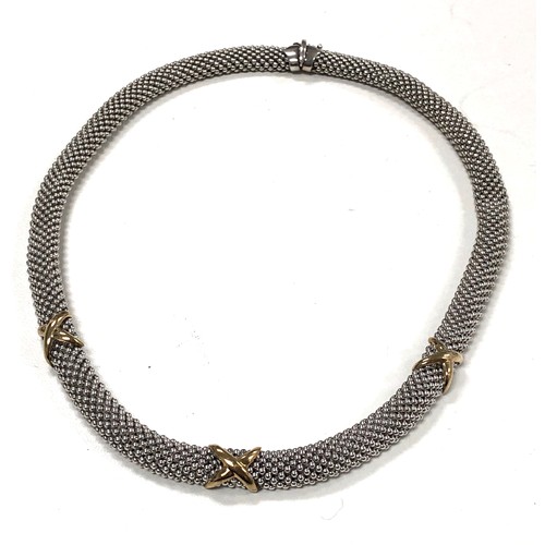 151 - Silver and gold necklace