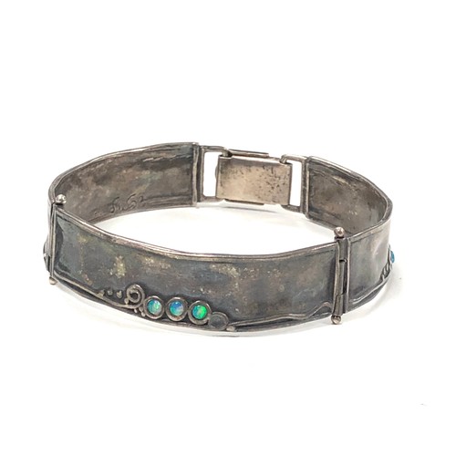 164 - Silver and Opal bracelet by Didae Shablool