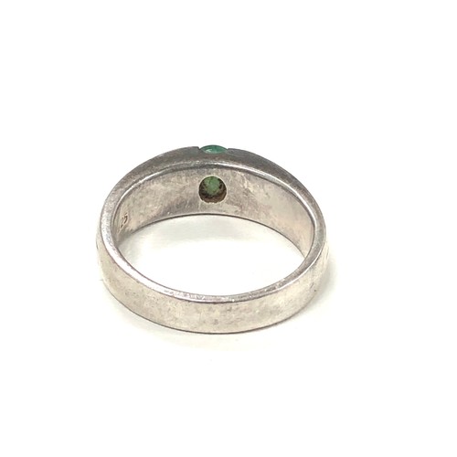 178 - Vintage silver and emerald ring