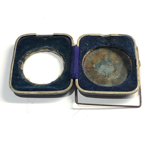 284 - Antique enamelled pocket watch carrying case