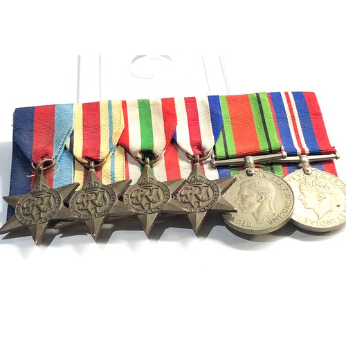 315 - 6 mounted ww2 medals