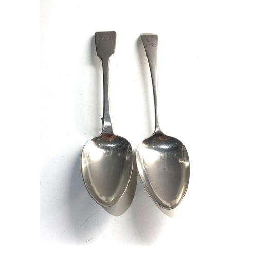 95 - 2 Georgian silver table spoons