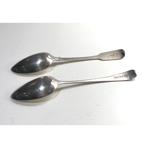 95 - 2 Georgian silver table spoons