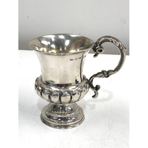 41 - Victorian silver christening mug by George unite Birmingham silver hallmarks