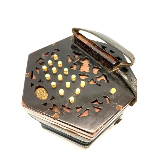 363 - Antique Lachenal & Co London 31 button Concertina No 57068