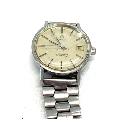 246 - Gents omega seamaster automatic wristwatch presentation engraved back non omega strap