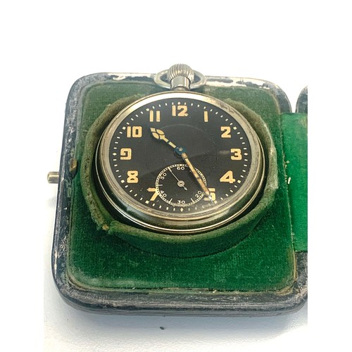 280 - Silver travel pocket watch case and pocket watch