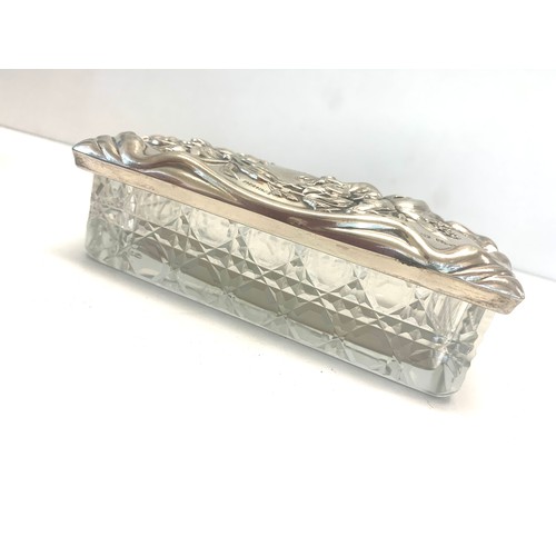 12 - Silver top dressing table trinket box