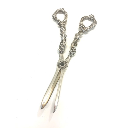 53 - Fine Victorian silver grape shears