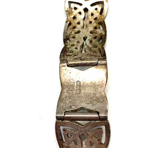 166 - Celtic silver panel bracelet