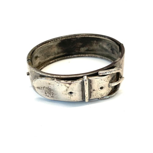 160 - Silver buckle bangle