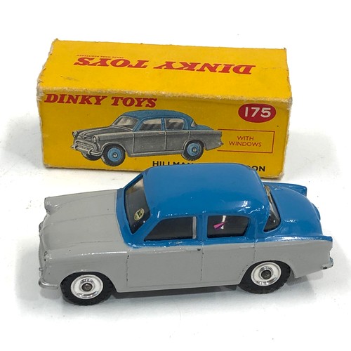 378 - Dinky toys 175 Hillman minx saloon box missing flaps