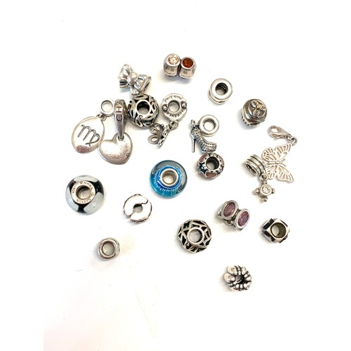 137 - 20 pandora Rhona Sutton and Love link silver charms