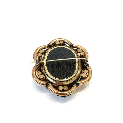 191 - Victorian rotating mourning brooch