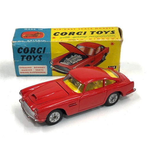 386 - Corgi toys 218 Aston Martin D.B.4 box missing flap