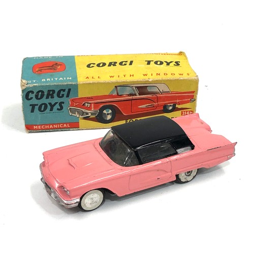 390 - Rare Corgi toys 214M Ford Thunderbird box missing flaps