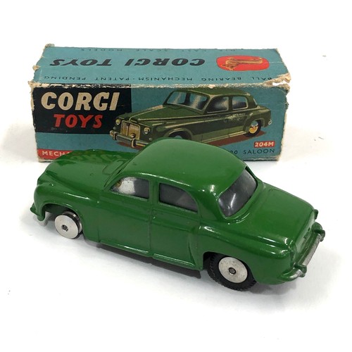 393 - Rare Corgi toys 204 M Rover 90 saloon box missing flaps and front tyres