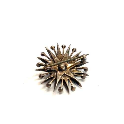 148 - Antique silver paste starburst brooch