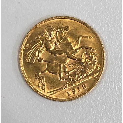 294 - 1913 gold half sovereign