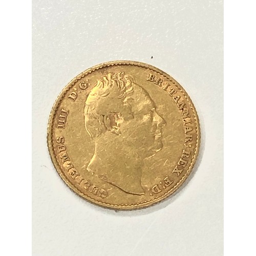 295 - Rare 1837 William IV gold sovereign