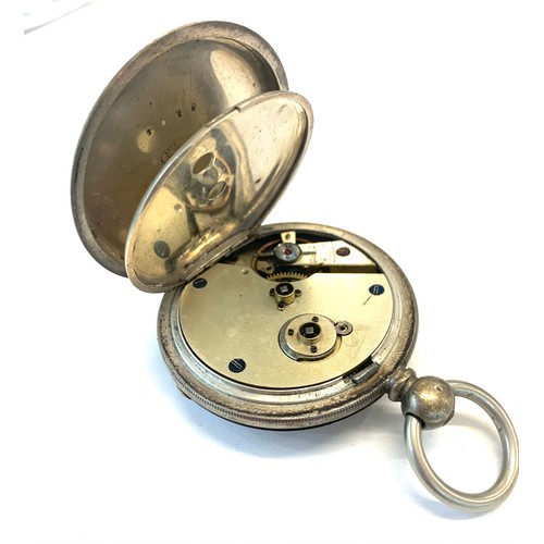 287 - Then Swiis J. F Jackhett pocket watch, silver backed case, untested