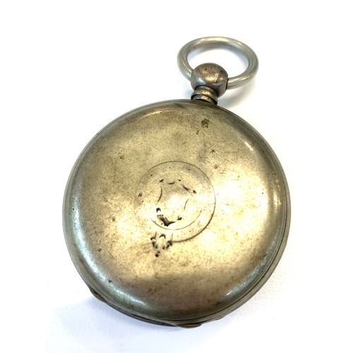 287 - Then Swiis J. F Jackhett pocket watch, silver backed case, untested