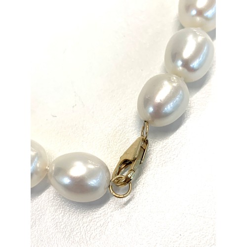 215 - 14ct Gold clasp pearl necklace