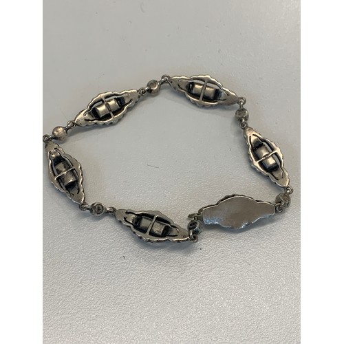 177 - Art deco silver and paste bracelet