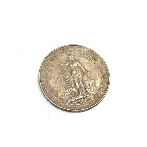 306 - 1901 silver Hong Kong British trade dollar