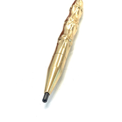 400 - Rare Vintage 14ct solid  gold 585 Cartier Bamboo pencil in original box hallmarked 14k Cartier weigh... 