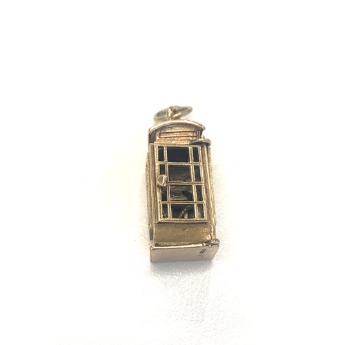 263 - 9ct Gold opening phone box charm