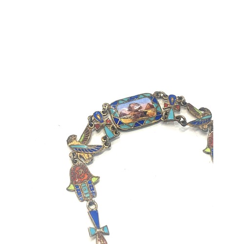 270 - Egyptian revival enamel necklace