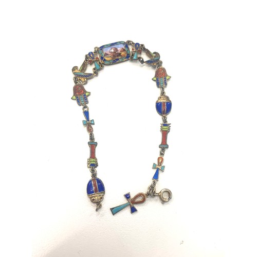 270 - Egyptian revival enamel necklace